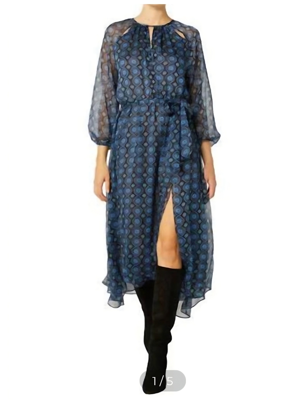 NWT MISA Los Angeles Leila Printed Midi Dress